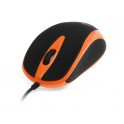 Optická myš PLANO MT1091O, 800 cpi, 3 tlačítka + skrolovací kolečko, USB, oranžová