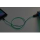 FLOWING LED USB CABLE MediaTech MT5105B - kabel signalizující stupeň nabití ,modrý